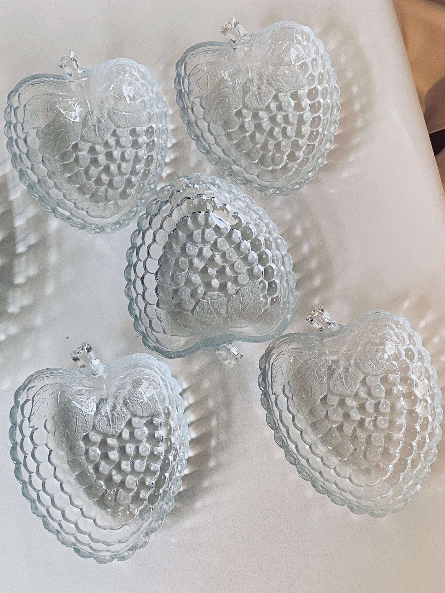 Raspberry Glass Bowl Set