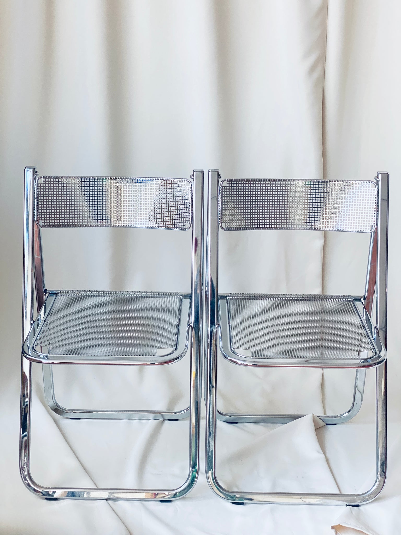 Chrome Folding Chair, Arrben “Tamara”, Italy