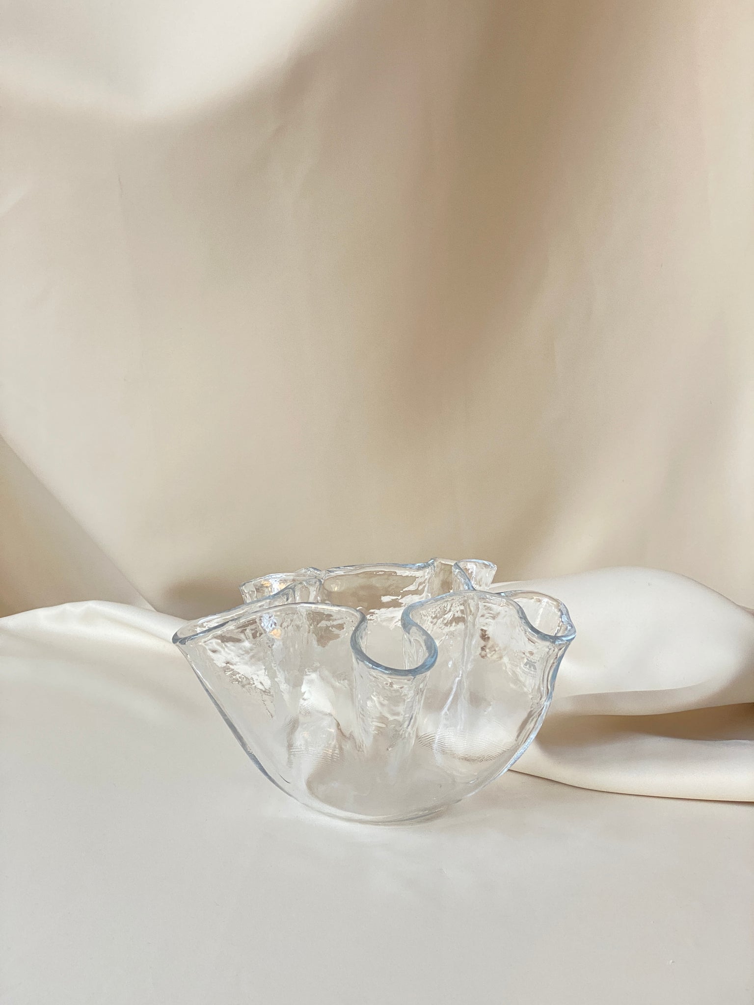 Fazzoletto Style Glass Bowl, Magnor Norway