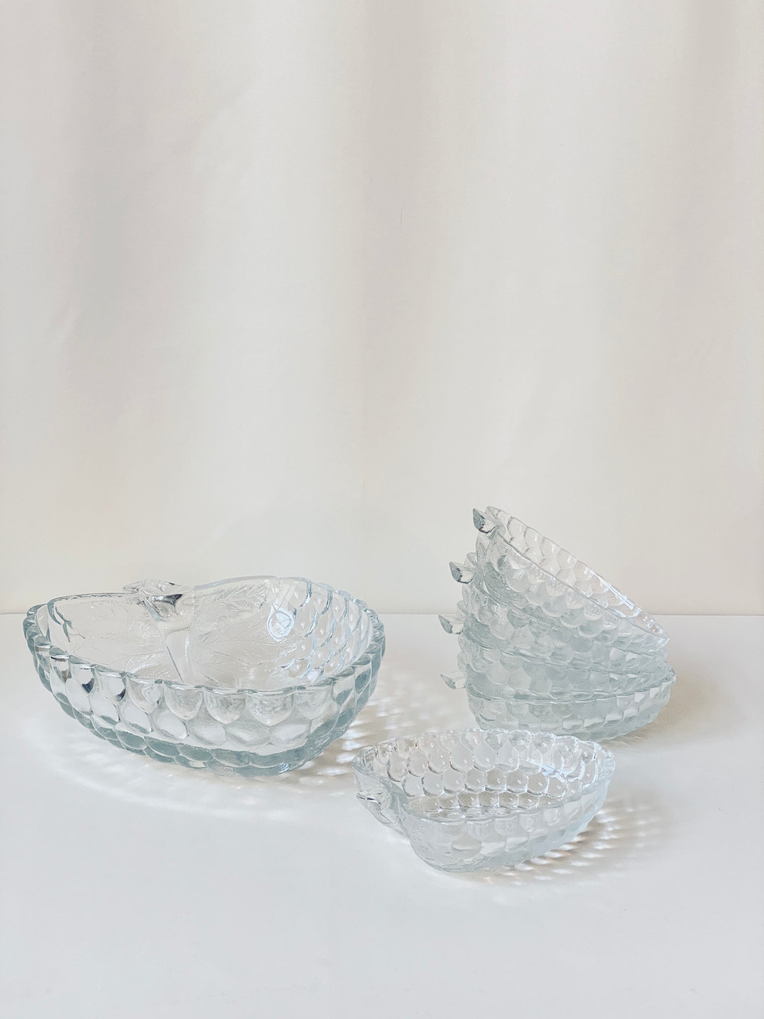 Raspberry Glass Bowl Set