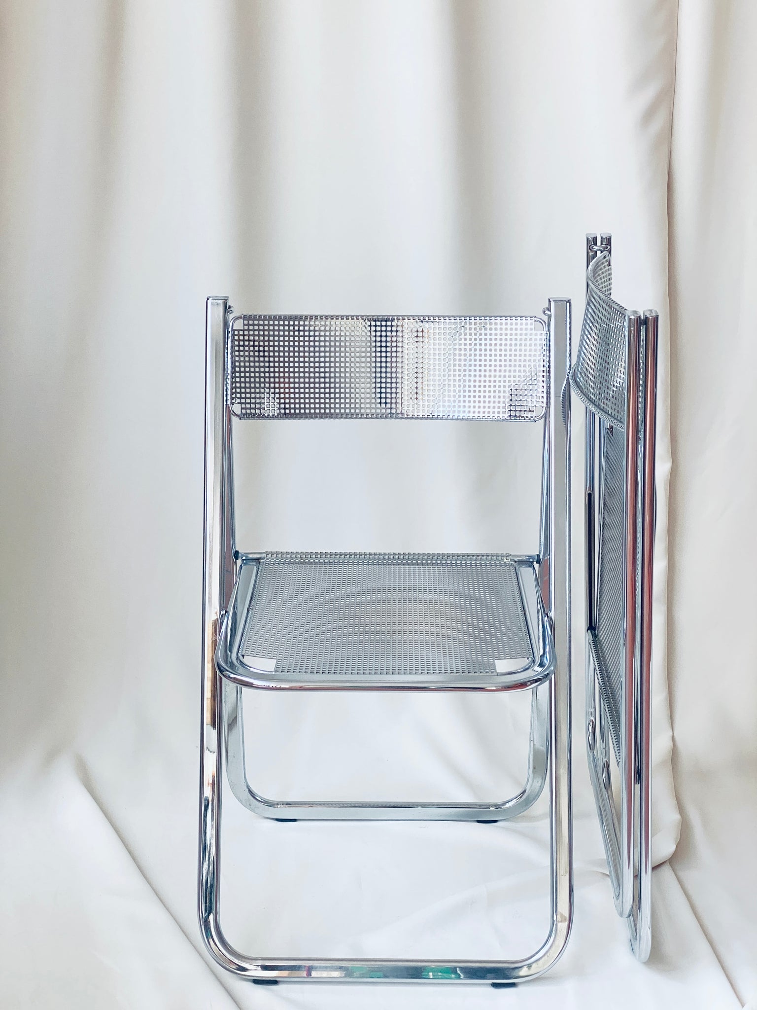 Chrome Folding Chair, Arrben “Tamara”, Italy