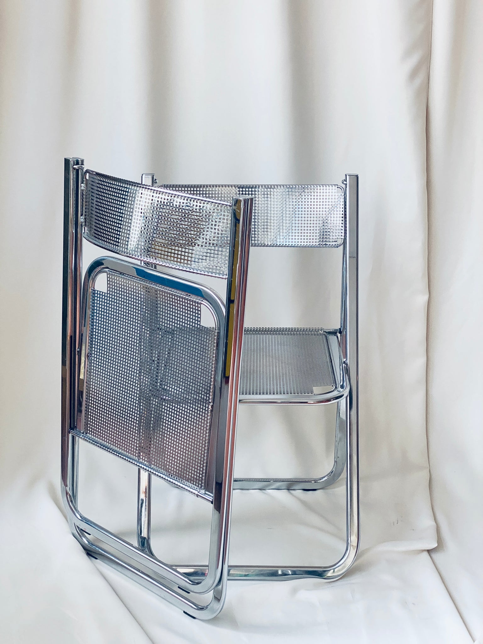 Chrome Folding Chair, Arrben “Tamara”, Italy