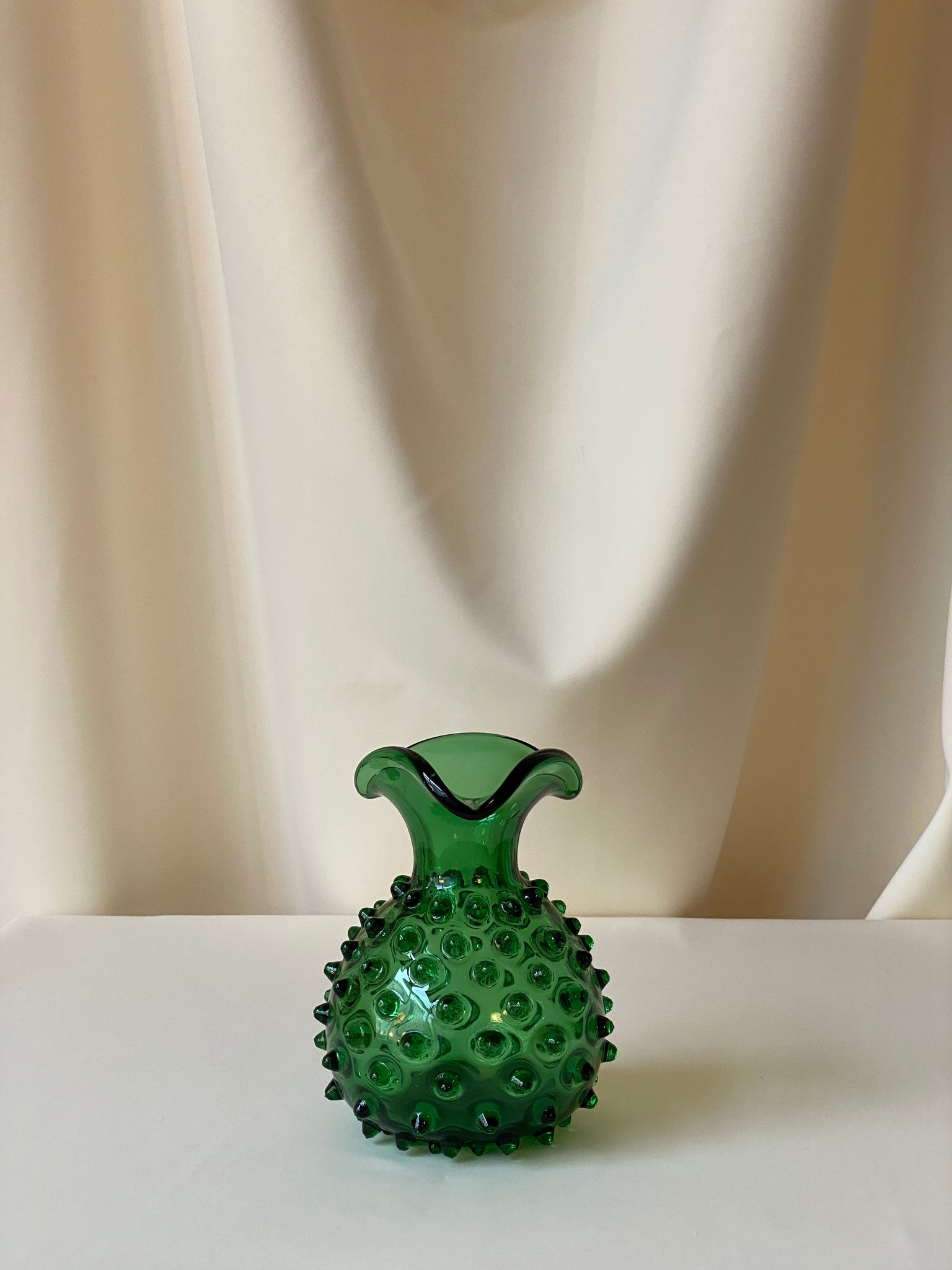 Murano Empoli Verde Hobnail Vase