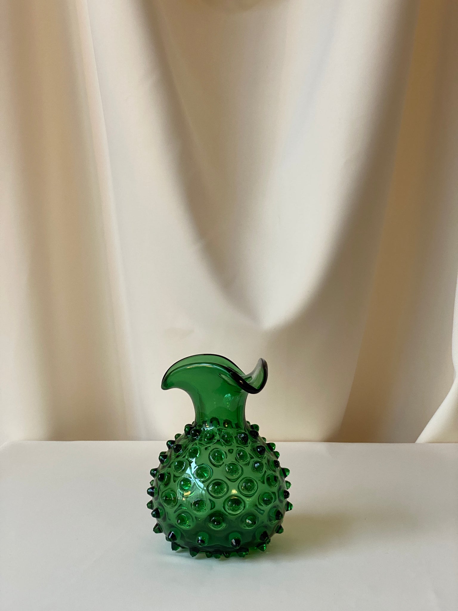 Murano Empoli Verde Hobnail Vase