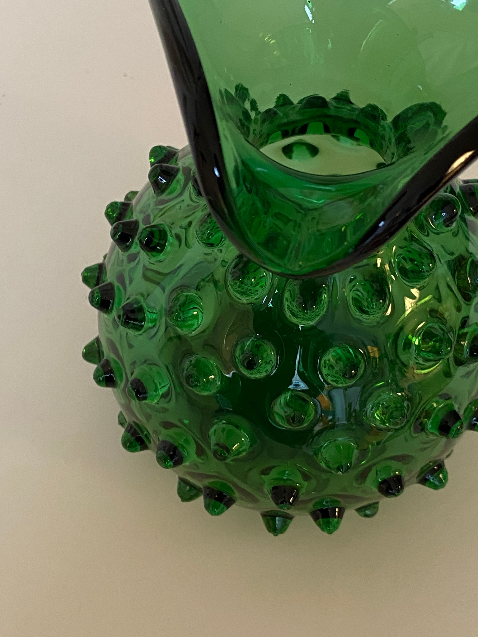 Murano Empoli Verde Hobnail Vase