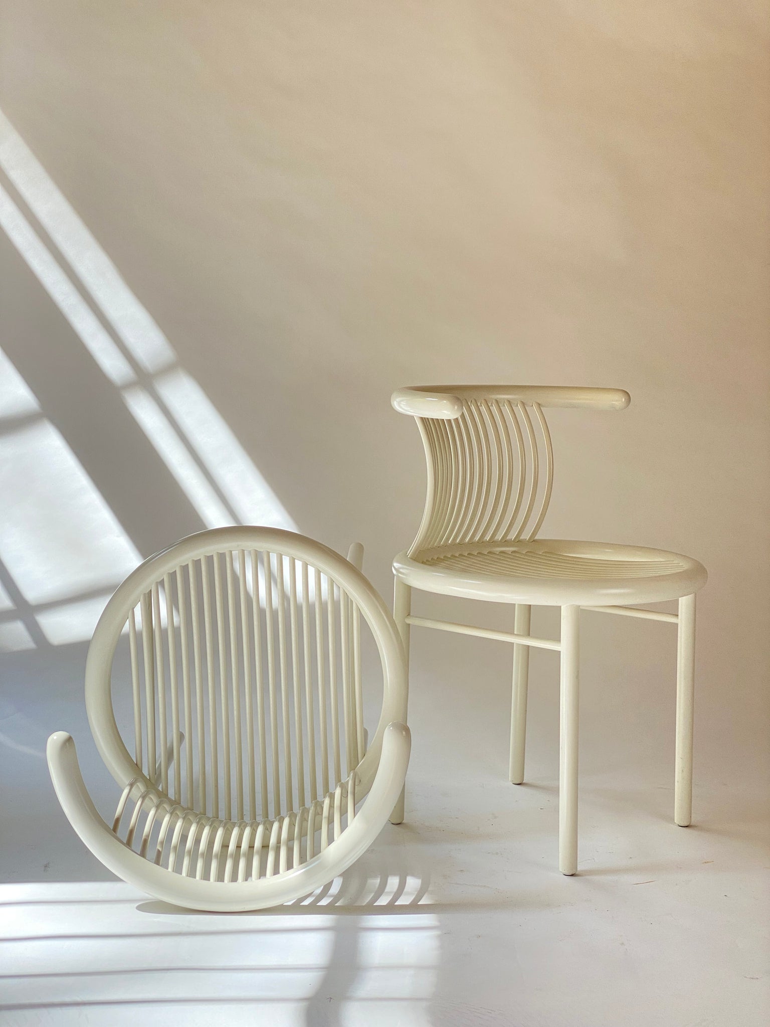 White Circo Dining Chairs by Herbert Ohl for Lübke, 1984