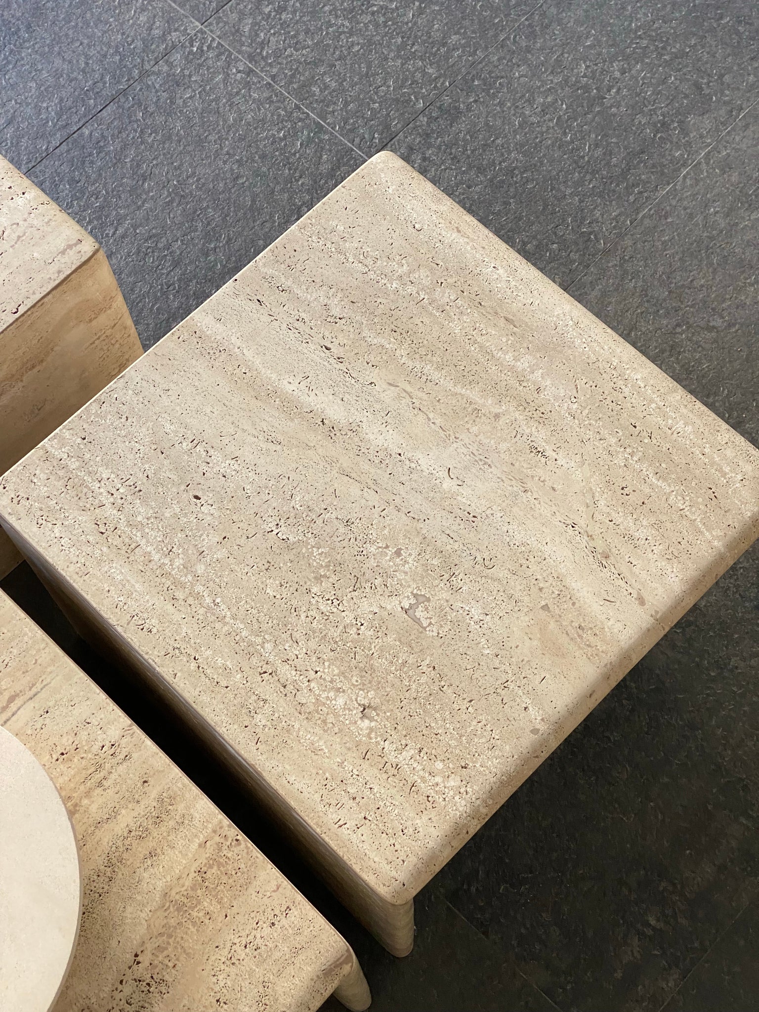 Travertine Coffee Table, 1970s