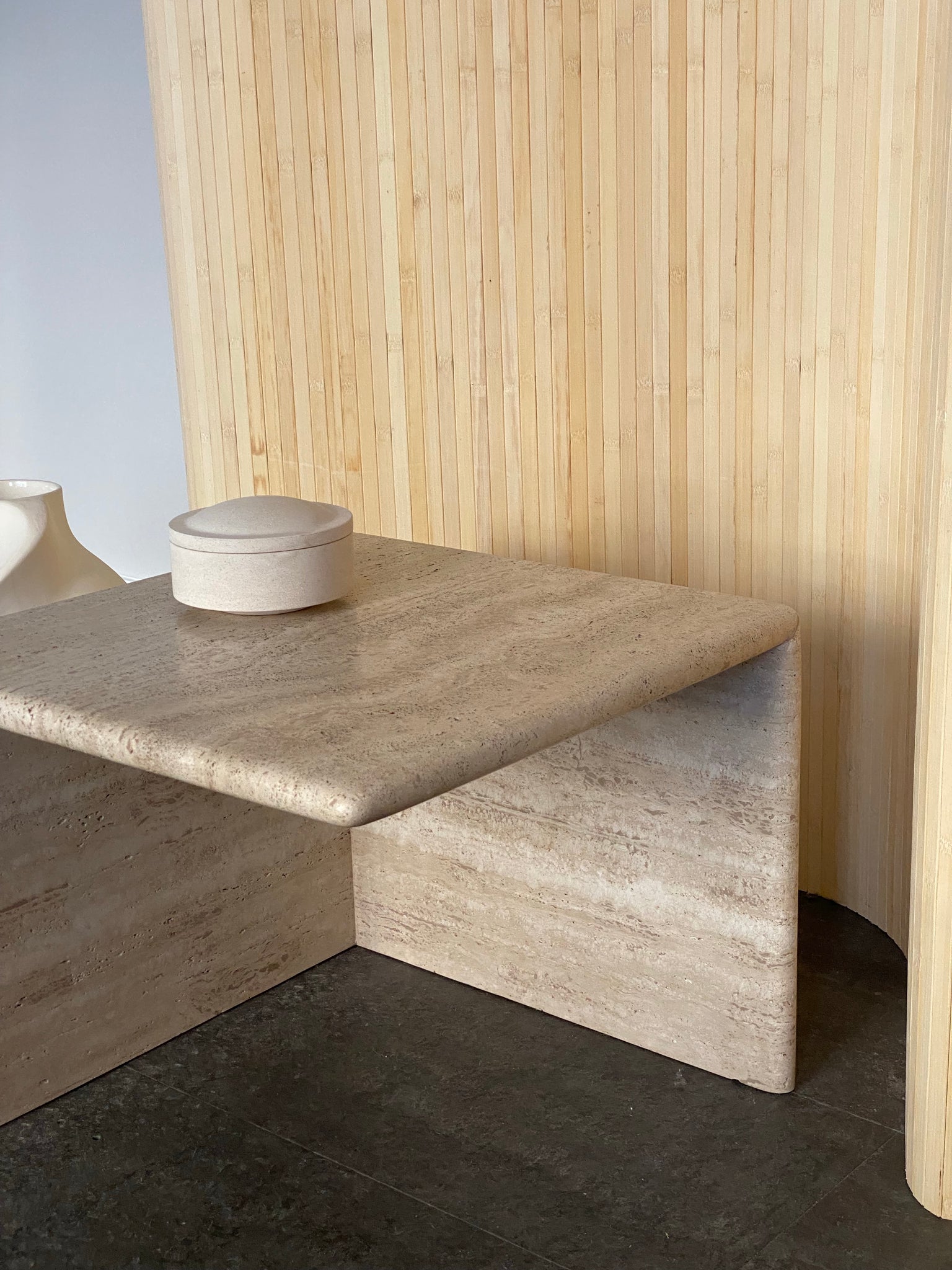 Travertine Coffee Table, 1970s